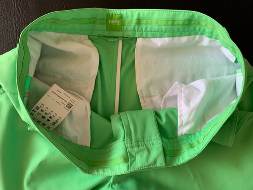 HUGO BOSS GOLF PRO TOUR HAKAN 6 MEN’S BRIGHT GREEN SLIM FIT GOLF TROUSERS 36/29 - Picture 12 of 12