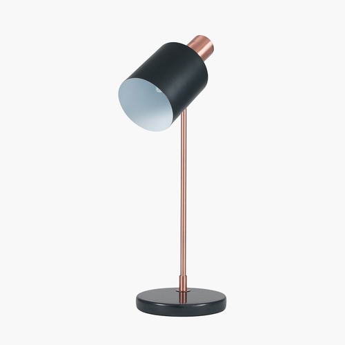 Rose Gold Table Lamp Black Copper Industrial Minimalist Desk Lamp Uni Essentials - Picture 3 of 11