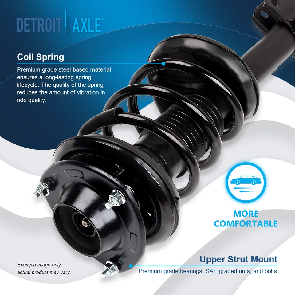 Front Struts w/ Coil Spring Tie Rods for 2005-2009 Hyundai Tucson Kia Sportage - Image 3 of 4