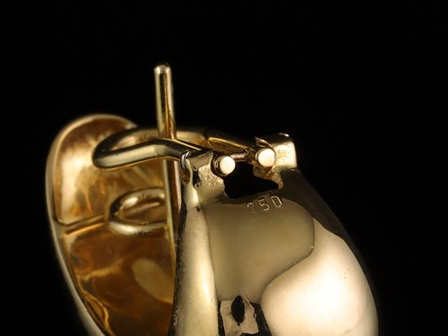 Große Ohrstecker Creolen 19,8g 750/- Gelbgold - Bild 5 von 7