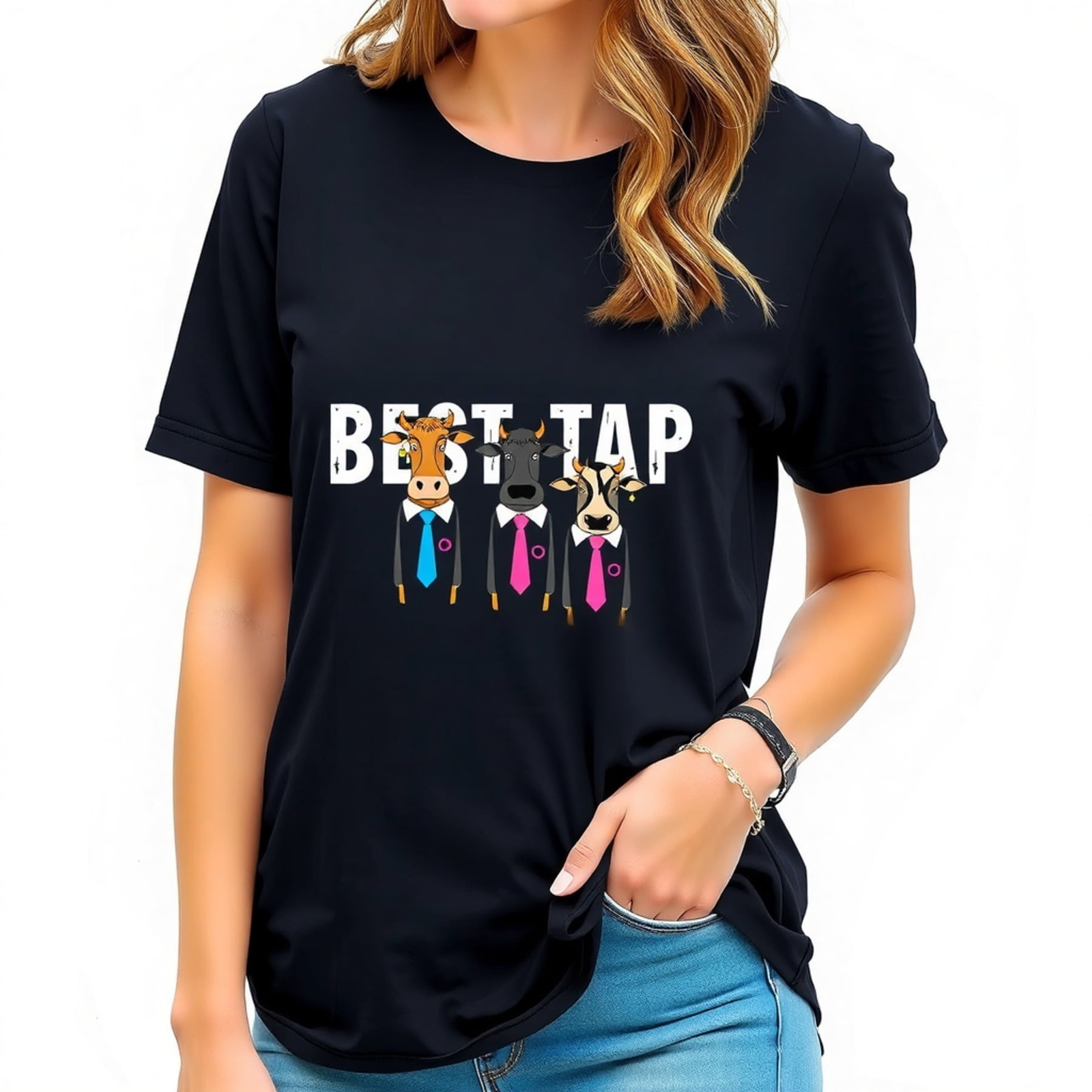 Funny Cartoon Cows T-Shirt 