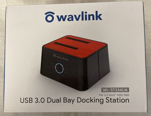 WAVLINK USB 3.0 to 2.5" 3.5'' SATA Hard drive Docking Station Dual Bay HDD/SDD