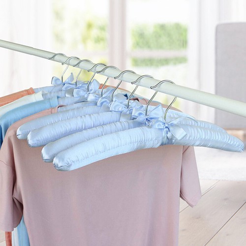 1PC Satin Padded Coat Hanger Dress Skirt Coat Bridal Wedding Clothes Hanger - Picture 22 of 33