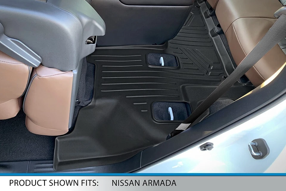 SMARTLINER Floor Mat 3rd Row Liner 2017-2021 Infiniti QX56 QX80 Nissan Armada Foto 2 de 4