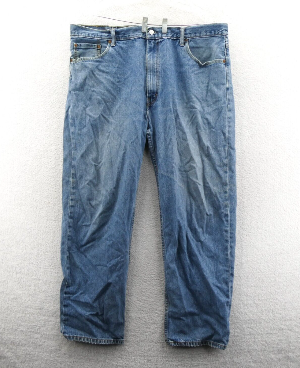 Levis 550 Jeans Mens Size 44x32 Straight Leg Blue Cotton Denim Pants 44 x 32
