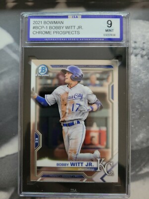 Bobby Witt Jr.   2021 Bowman Chrome #BCP-1   ISA 9 MINT Royals