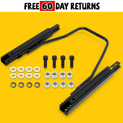 RULLINE Emmer Race Seats Side Mount L Beugel - Zwart (Pack van 1) - Veilige en stevige bevestiging voor auto's