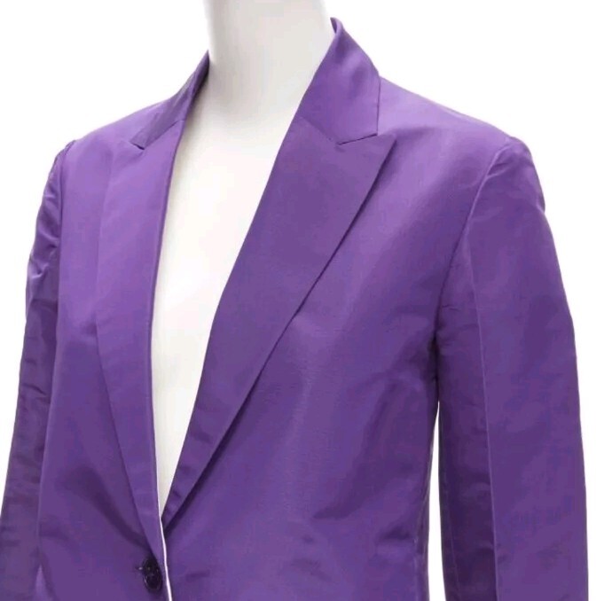 Valentino Purple Drawstring Jacket Size 36 thumbnail 6