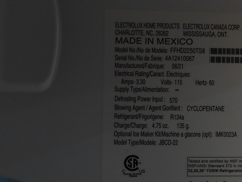 Frigidaire FFHD2250TS 36" Counter Depth French Door Refrigerator S.S 2021 Model - Picture 4 of 9
