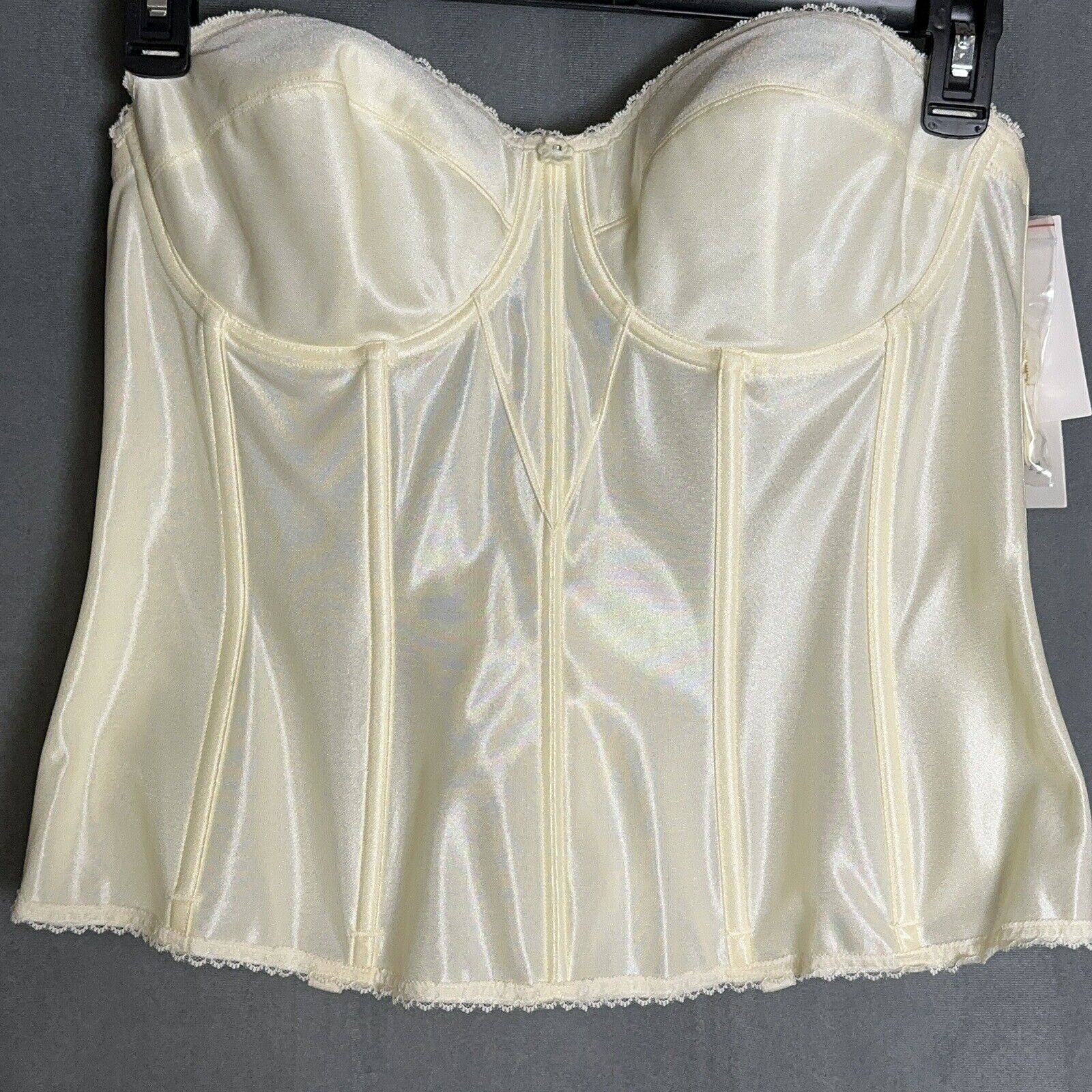 Dominique 8950 Corset Longline Bridal Bra Juliette 42B Ivory Strapless Garters