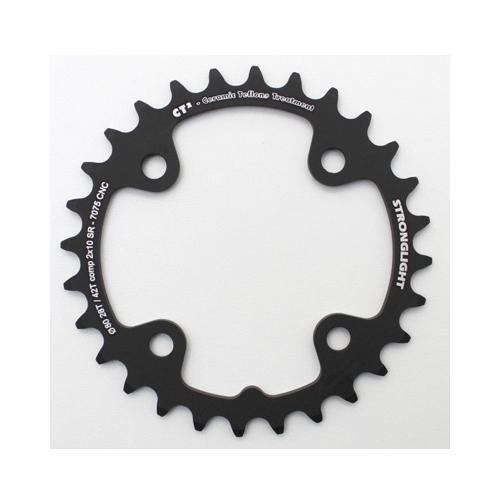 Plateau VTT double 28 dents noir 4 branches pour transmission 10 vitesses