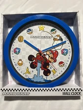 🔥🔥Blue Super MarioKart Wall Clock 10" Analog Display 🕰️ 🔥