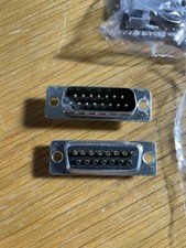 Two 2 sets of DB15 MALE 15-Pin D-SUB Solder Cup Socket with connector cover