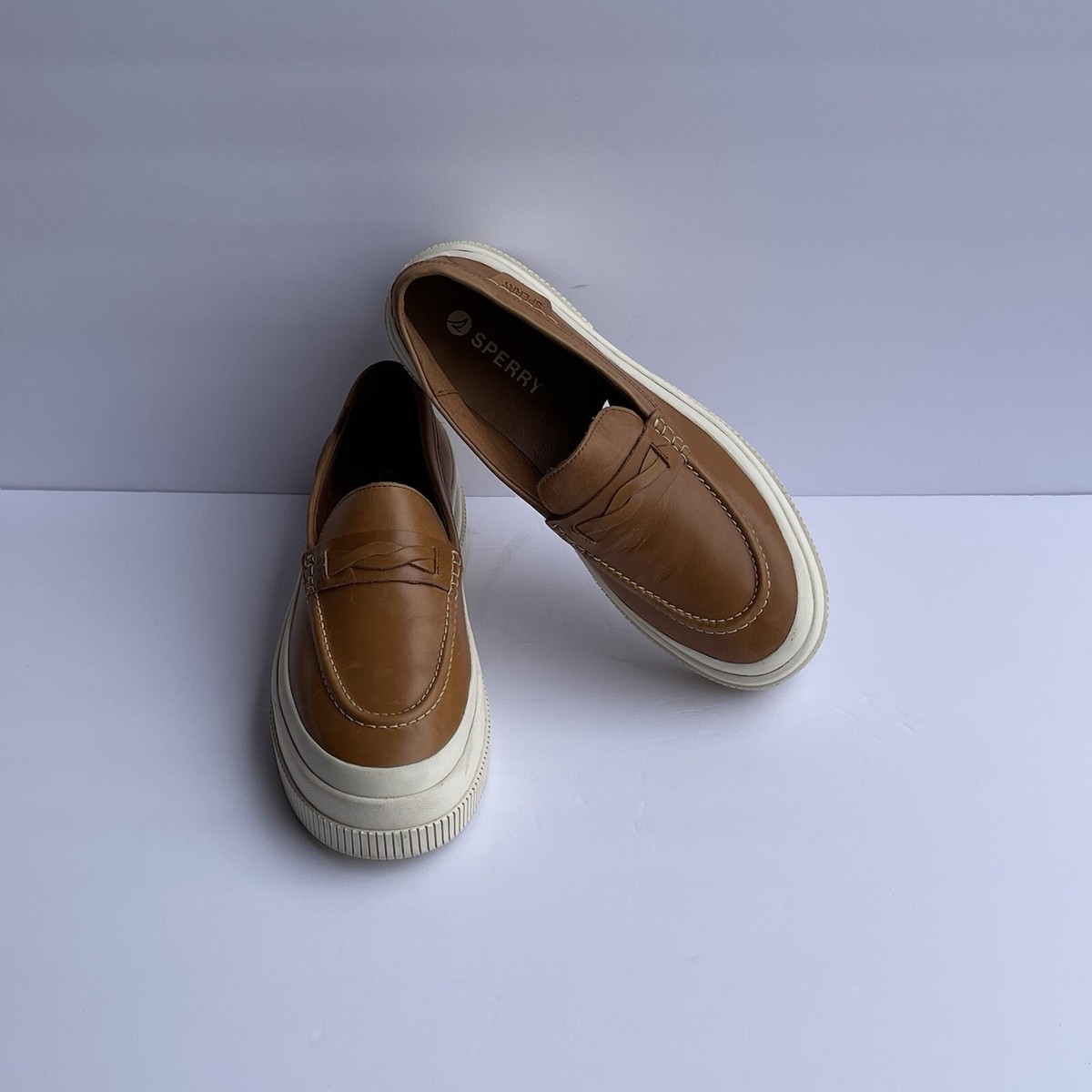 Sperry Men’s Tan Leather Penny Loafers Sperry Top-Sider Brown Leather Penny Loafers Men main image 4