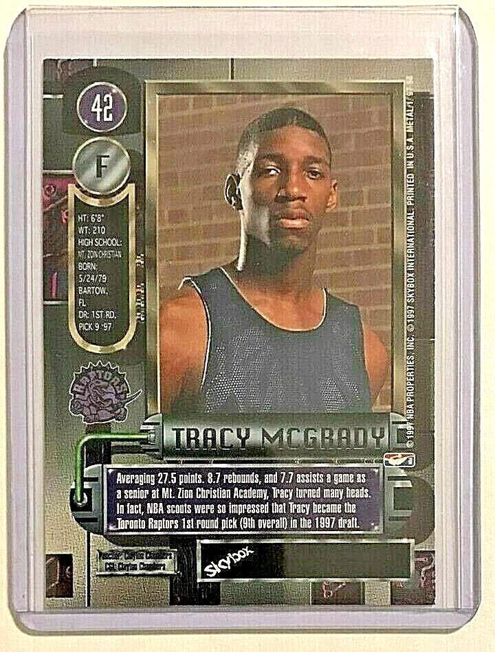 TRACY MCGRADY 1997-98 Skybox Metal Universe ROOKIE CARD #42