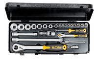 Elora SteckschlüSsel-Satz 1/4 Zoll & 1/2 Zoll, 25-Teilig
