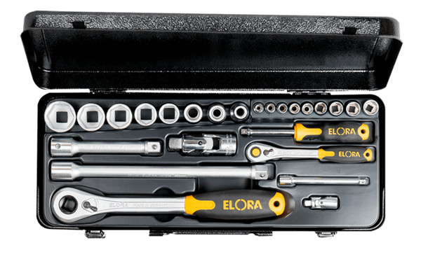 Elora SteckschlüSsel-Satz 1/4 Zoll & 1/2 Zoll, 25-Teilig-image