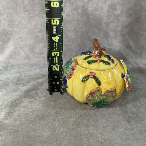 Vintage 1993 Fitz And Floyd Autumn Thanksgiving Banquet Covered Suger Bowl - Picture 8 of 9