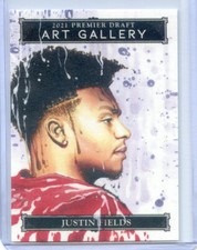2021 Sage JUSTIN FIELDS RC ROOKIE #AG-8 PREMIER DRAFT ART GALLERY INSERT