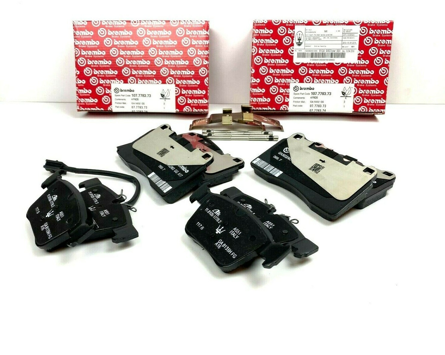 🚚Maserati Ghibli & Quattroporte Base Model Front & Rear Brake Pads - Genuine