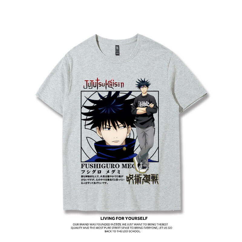 Anime Jujutsu Kaisen Gojo Satoru Cosplay Cotton Short Sleeve T