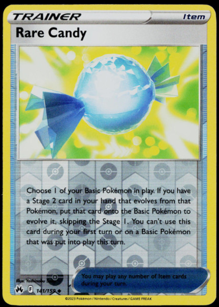 Pokemon - Rare Candy - 141/159 -  Reverse Holo - Crown Zenith  - NM/M
