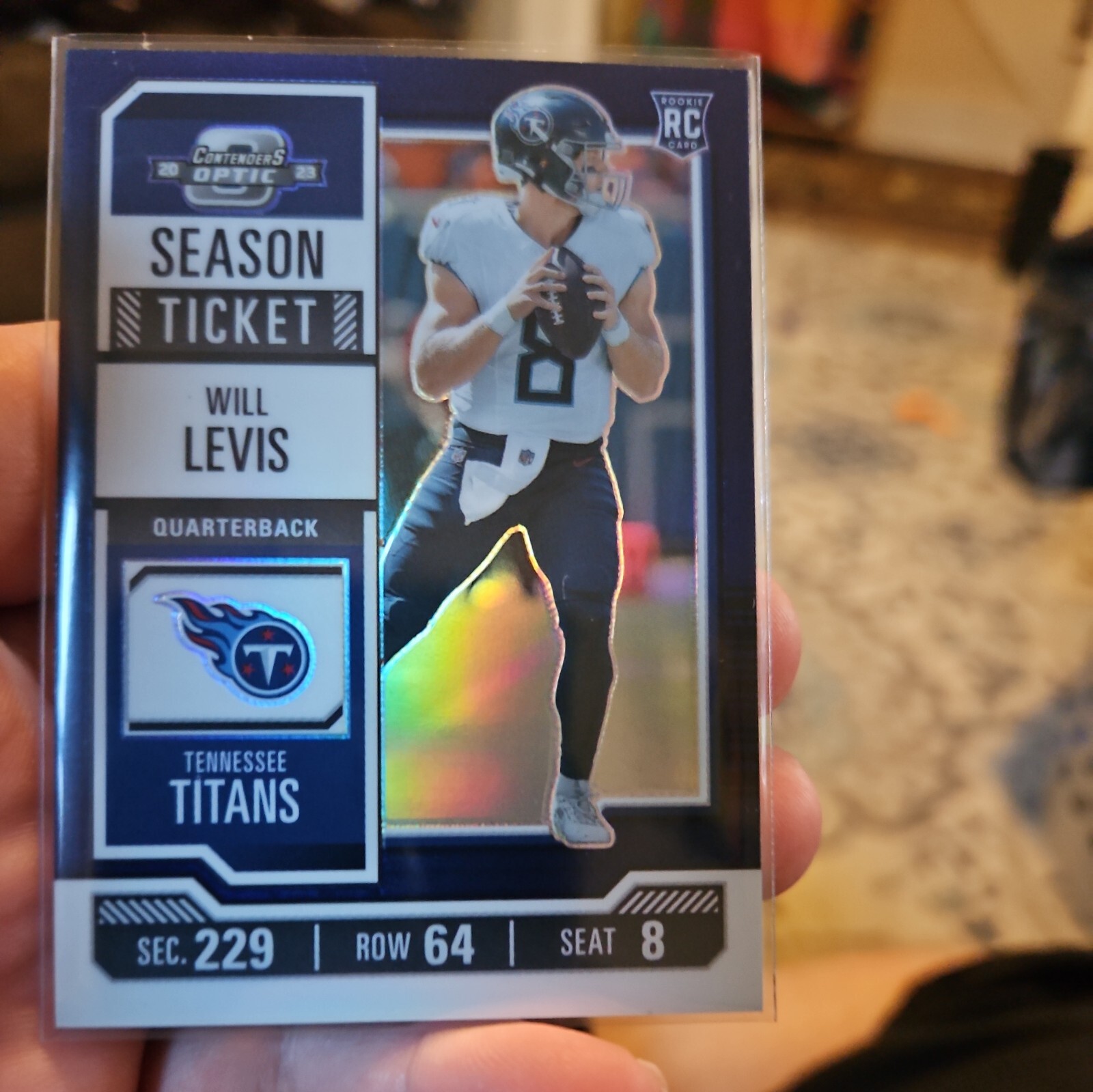 2023 Panini Contenders Optic - Season Ticket Silver Prizm #56 Will Levis (RC)