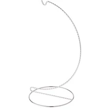 Bard's Twisted Silver-toned Ornament Stand 11" H x 5.125" W x 5.125" D