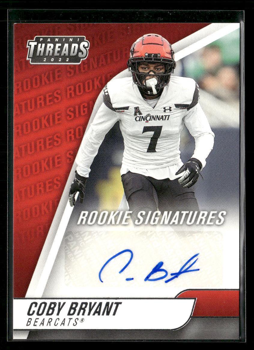 Coby Bryant Panini Chronicles Draft Picks Threads Rookie Signatures #CBR Base