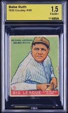 1933 Goudey (R319) #181 Babe Ruth MBA 1.5