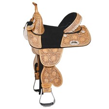HILASON Child Treeless Horse Saddle Western American Leather Barrel  for Horses