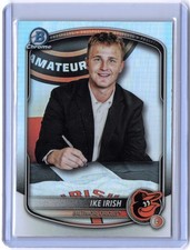 IKE IRISH 2025 BOWMAN CHROME DRAFT #BDC-16 IMAGE VARIATION REFRACTOR SSP