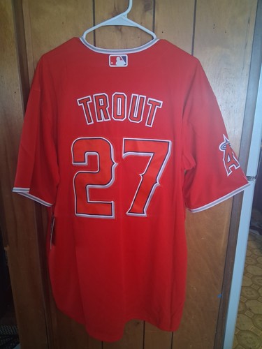 Mystery Sports Card With Mike Trout Los Angeles Angels Xl Stitched Jersey