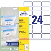 Avery Zweckform L7970-25 TiefküHletiketten 600 Stk. 63.5X33.9Mm A4 Weiß