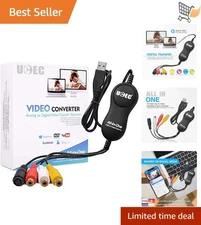 VHS to Digital Converter Kit RCA USB Video Capture Device VCR to Digital for ...