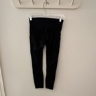 lululemon athletica Polyester Blend Solid Ankle Leggings Black Women Size 6 — photo 2