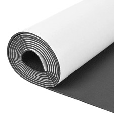 Neoprene Foam Rubber Sheet Adhesive 12 x 60 x 1/16 Inch Black DIY Roll
