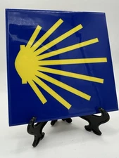 1 Camino De Santiago Tile 6" Scallop Shell, Camino trail marker shell tile 