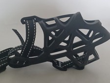 Adjustable Silicone Dog Muzzle No Bite Caged Mouth Mesh Cover Size 2 Small