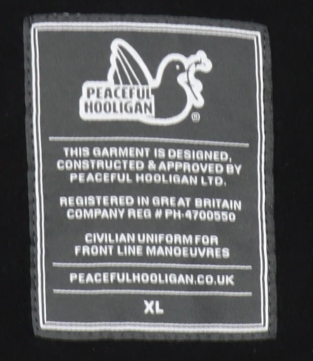 Peaceful Hooligan Herren Schwarz XL Fleece Zip Jacke Freizeit Outdoor - Bild 4 von 4