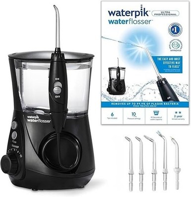 Munddusche Waterpik Professional Water Flosser 6x Aufsätze Schwarz