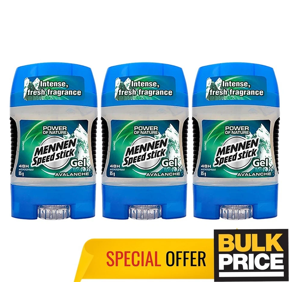 Mennen Speed Stick Avalanche 新鲜凝胶除臭止汗剂 48H 防臭 3 件装 — 第 4/4 张图片