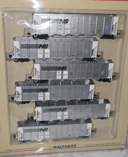 Tolvas de carbón Walthers escala HO (paquete de 6) Norfolk Southern #2 - RD4 932-7810 | Condition: New