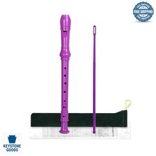 Purple German Style Soprano Recorder C Key for Beginners  Students