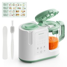 Momcozy AutoMeal Baby Food Maker – One-Step Auto Steam & Blend medium, Green