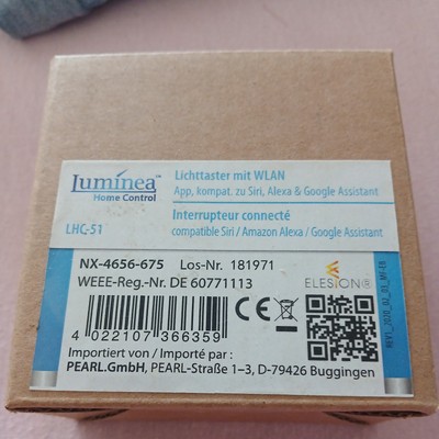 Luminea Home Control Lichtschalter: Lichttaster mit WLAN, App, kompat. zu Siri,