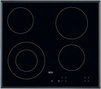 AEG HK624010FB Competence 59cm 4 Burners Ceramic Hob Touch Control Black