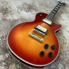 USA Shipment LP Gloss Cherry Red Burst Electric Guitar Chrome Parts HH Pickups