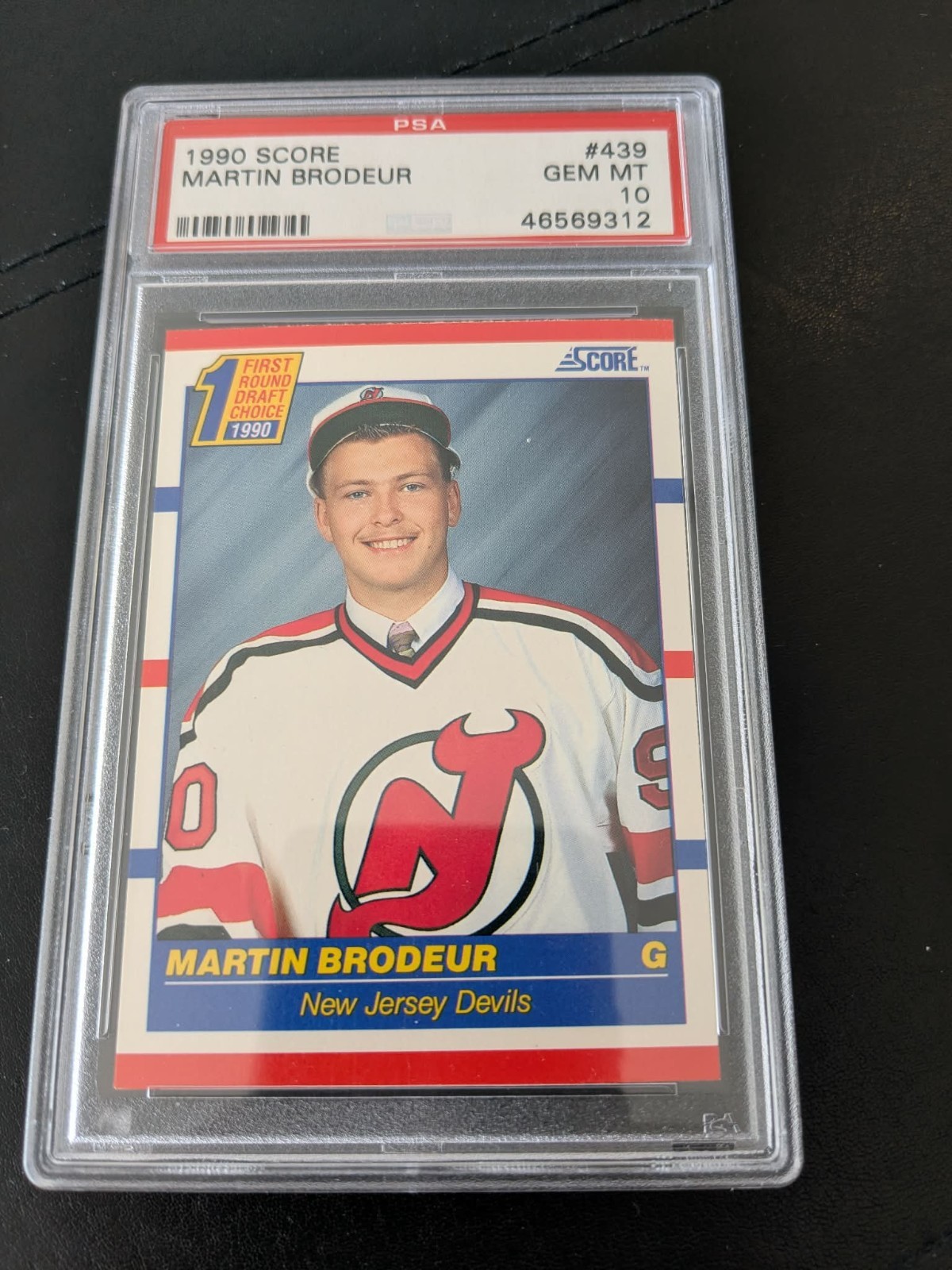 1990-91 SCORE ENGLISH MARTIN BRODEUR #439 DRAFT ROOKIE RC PSA 10 GEM MINT MT