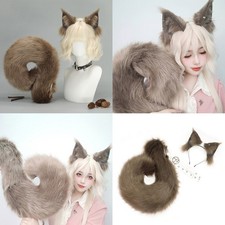 Animal Squirrel Costume Set Squirrel Ears Headband Tail Halloween Cosplay Props